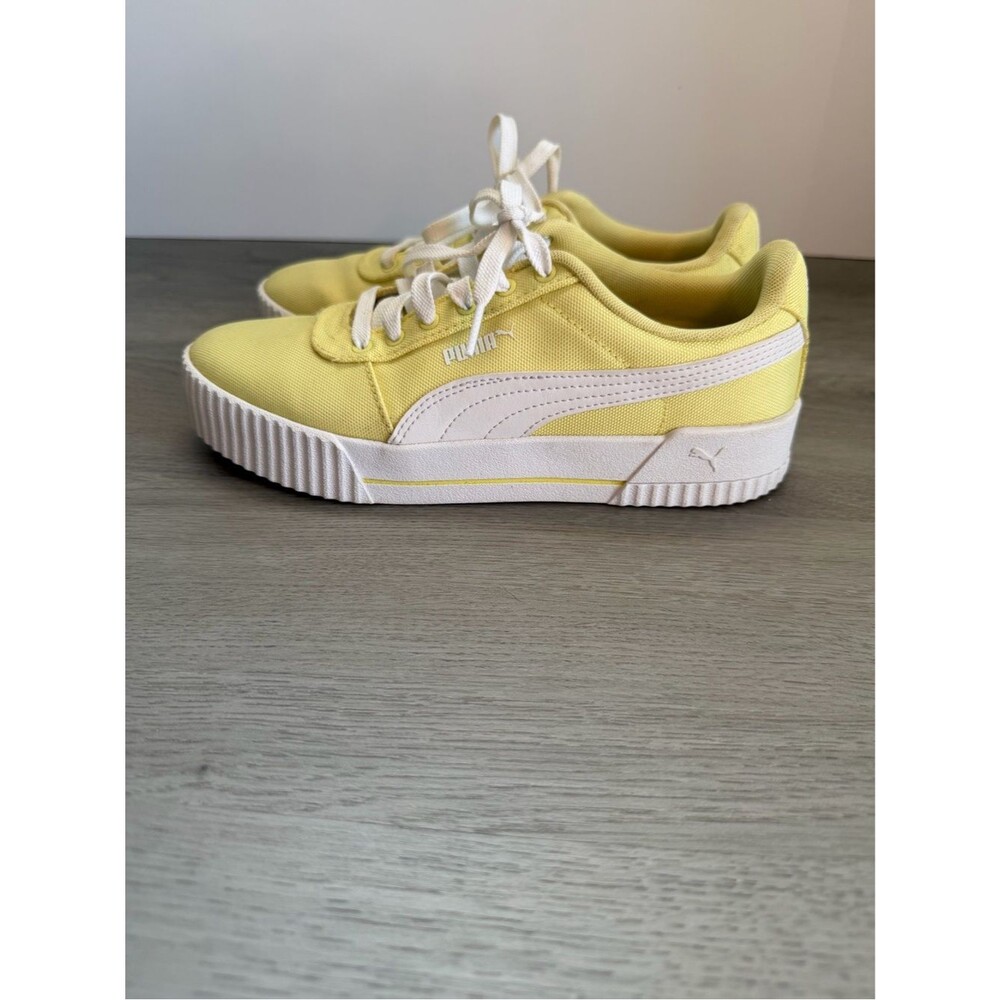 NWOT Puma Carina Canvas Platform Sneakers - Pastel Yellow - Women's 8.5